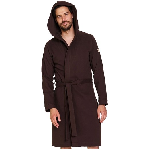 Doctor Nap szlafrok męski z kapturem SMW.7332.BROWNIE, Kolor brązowy, Rozmiar M, Doctor Nap ze sklepu Primodo w kategorii Szlafroki męskie - zdjęcie 187343802
