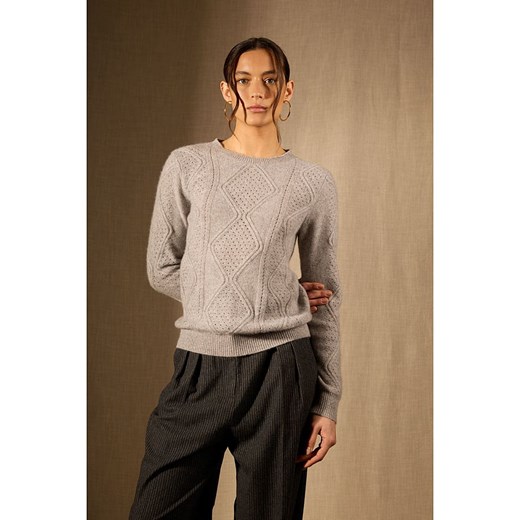 Perfect Cashmere Kaszmirowy sweter &quot;Penden&quot; w kolorze jasnoszarym ze sklepu Limango Polska w kategorii Swetry damskie - zdjęcie 187344000