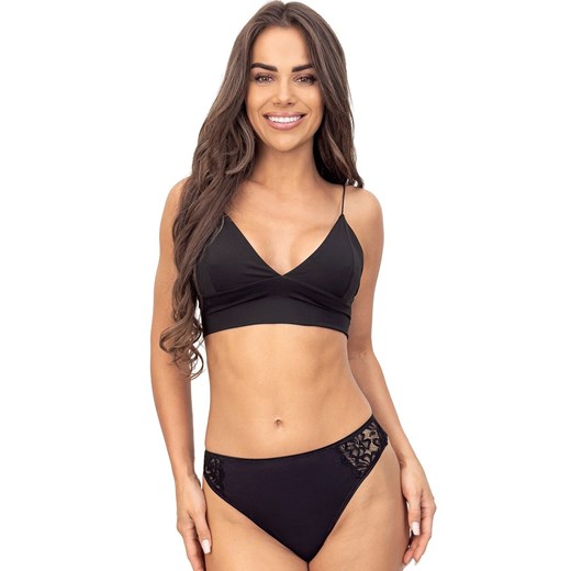 Czarne stringi damskie koronkowe 245, Kolor czarny, Rozmiar M, Donna ze sklepu Intymna w kategorii Majtki damskie - zdjęcie 187344314