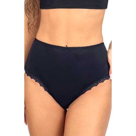 Donna figi damskie bawełniane pełne czarne 251, Kolor czarny, Rozmiar S, Donna ze sklepu Intymna w kategorii Majtki damskie - zdjęcie 187344324