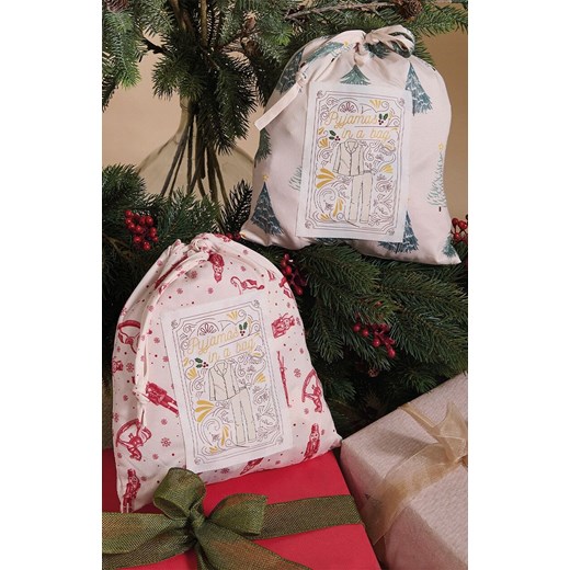 Świąteczna piżama damska z woreczkiem prezentowym czerwona ALISEE, Kolor ecru-czerwony, Rozmiar L, Sorbetto ze sklepu Intymna w kategorii Piżamy damskie - zdjęcie 187344683