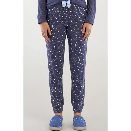 Długa piżama damska w gwiazdki granatowa DENISA, Kolor granatowy-wzór, Rozmiar L, Sorbetto ze sklepu Intymna w kategorii Piżamy damskie - zdjęcie 187344693