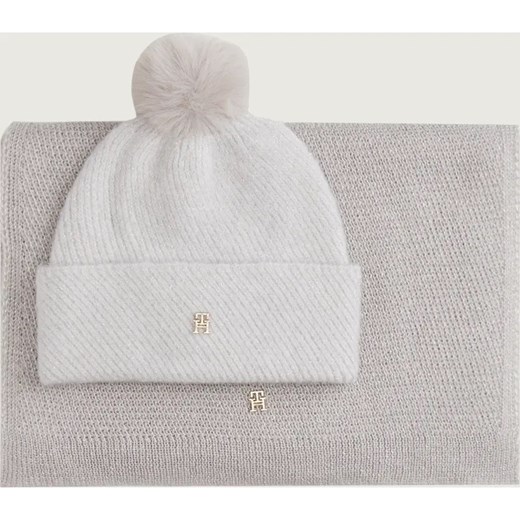 Tommy Hilfiger Szal + czapka | z dodatkiem wełny ze sklepu Gomez Fashion Store w kategorii Czapki zimowe damskie - zdjęcie 187345682