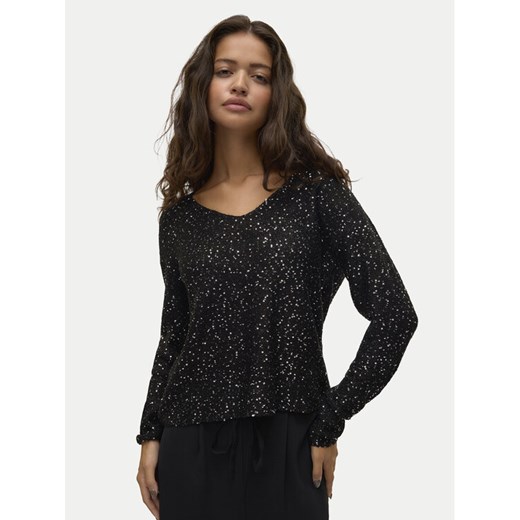 Vero Moda Bluzka Leilani 10318223 Czarny Loose Fit ze sklepu MODIVO w kategorii Bluzki damskie - zdjęcie 187346122