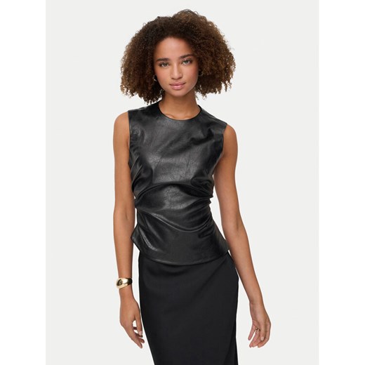 ONLY Bluzka Mone 15360230 Czarny Slim Fit ze sklepu MODIVO w kategorii Bluzki damskie - zdjęcie 187346140