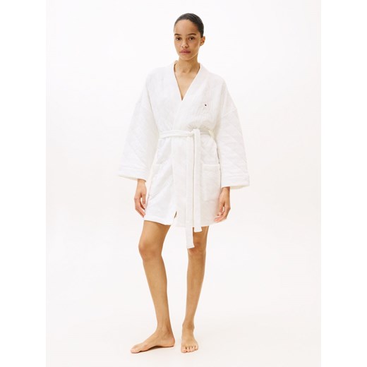 Tommy Hilfiger Szlafrok damski Kobiety écru jednolity ze sklepu vangraaf w kategorii Szlafroki damskie - zdjęcie 187346450