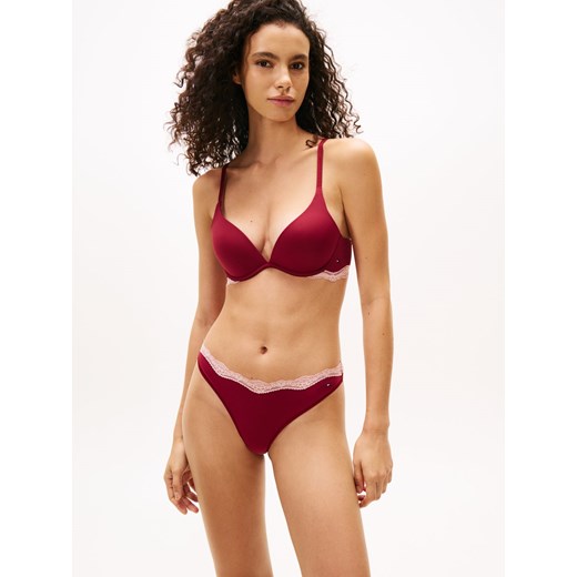 Tommy Hilfiger Stringi Kobiety bordowy jednolity ze sklepu vangraaf w kategorii Majtki damskie - zdjęcie 187346453