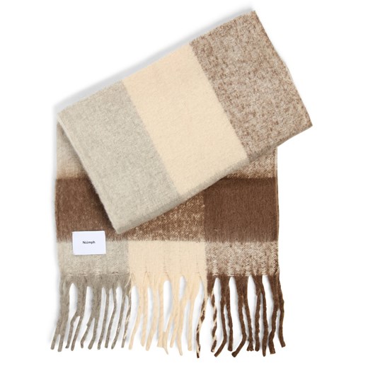 Nümph Szalik damski - NUDenja Kobiety czekoladowy w kratkę ze sklepu vangraaf w kategorii Szaliki i chusty damskie - zdjęcie 187346464