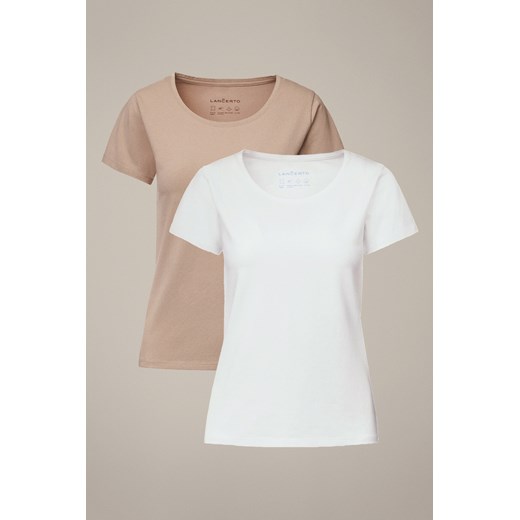 Zestaw 2 Koszulek Damskich z Bawełną Savina ze sklepu Lancerto S.A. w kategorii Bluzki damskie - zdjęcie 187346554