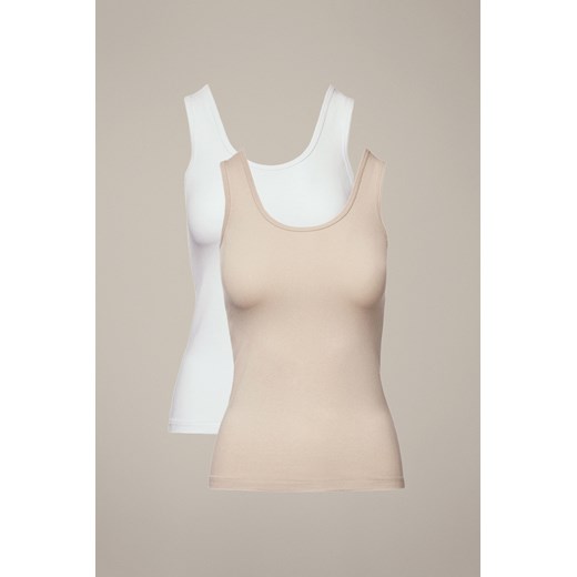 Zestaw 2 Topów Damskich z Bawełną Cynthia ze sklepu Lancerto S.A. w kategorii Bluzki damskie - zdjęcie 187346561