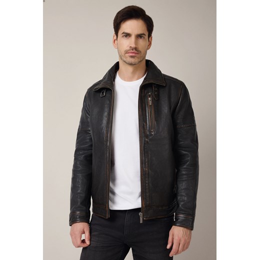 Kurtka Skórzana Czarna Cavrel ze sklepu Lancerto S.A. w kategorii Kurtki męskie - zdjęcie 187346593