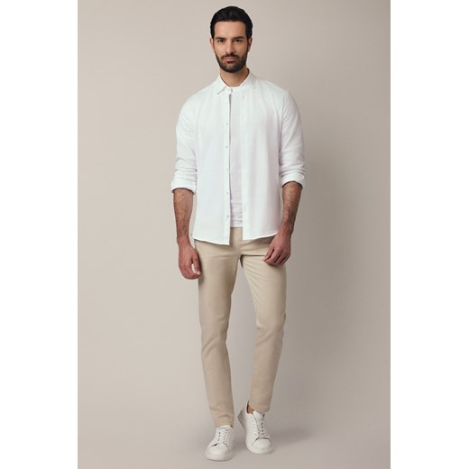 Spodnie Jasnobeżowe 2 Chino z Bawełną Maroko ze sklepu Lancerto S.A. w kategorii Spodnie męskie - zdjęcie 187346594