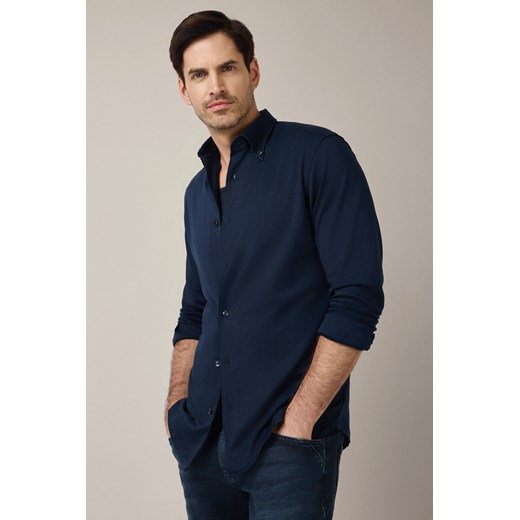 Koszula Granatowa Bawełniana Regular Francesca ze sklepu Lancerto S.A. w kategorii Koszule męskie - zdjęcie 187346624