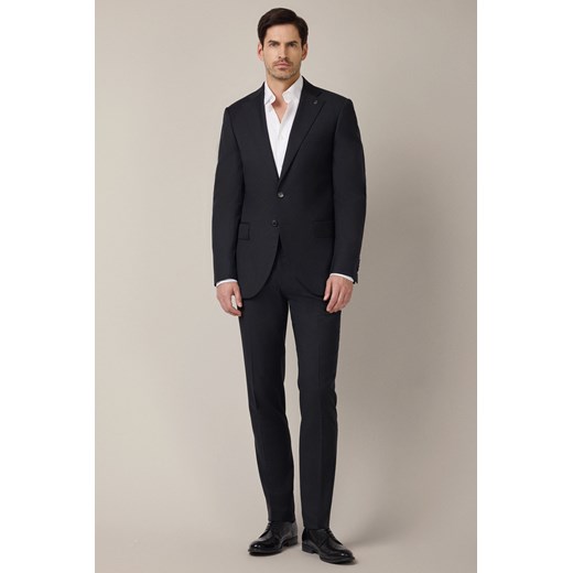 Garnitur z Wełną Czarny Formal ze sklepu Lancerto S.A. w kategorii Garnitury męskie - zdjęcie 187346694