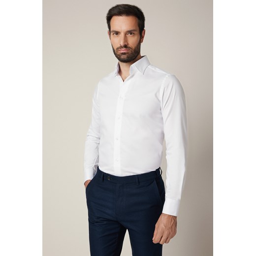 Koszula Biała Bawełniana Nicoletta Slim ze sklepu Lancerto S.A. w kategorii Koszule męskie - zdjęcie 187346710