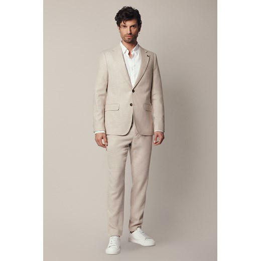 Spodnie Beżowe z Elastycznym Pasem Carlisle ze sklepu Lancerto S.A. w kategorii Spodnie męskie - zdjęcie 187346740