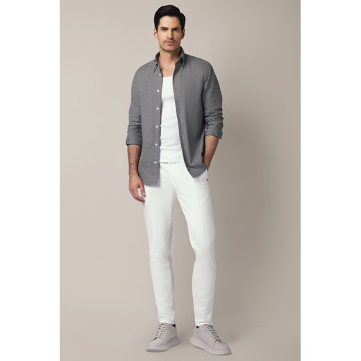 Spodnie Białe Chino z Elastycznym Pasem z Bawełną Mikkeli ze sklepu Lancerto S.A. w kategorii Spodnie męskie - zdjęcie 187346743