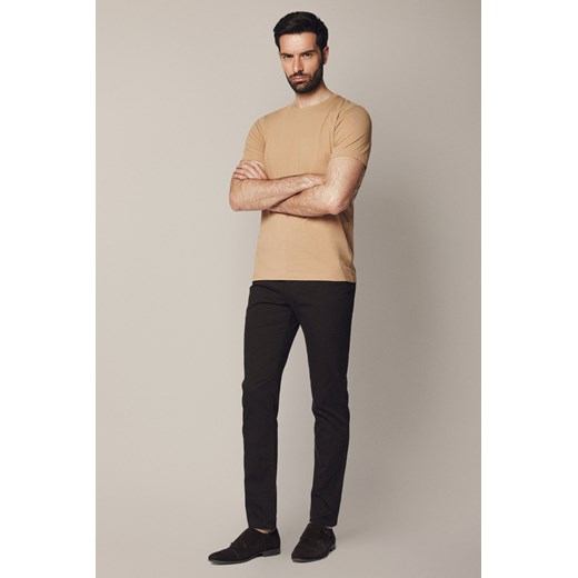 Spodnie Brązowe Chino z Bawełną Maroko ze sklepu Lancerto S.A. w kategorii Spodnie męskie - zdjęcie 187346744