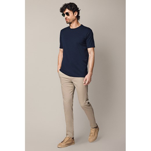 Spodnie Jasnobeżowe Chino z Bawełną Monaco ze sklepu Lancerto S.A. w kategorii Spodnie męskie - zdjęcie 187346750