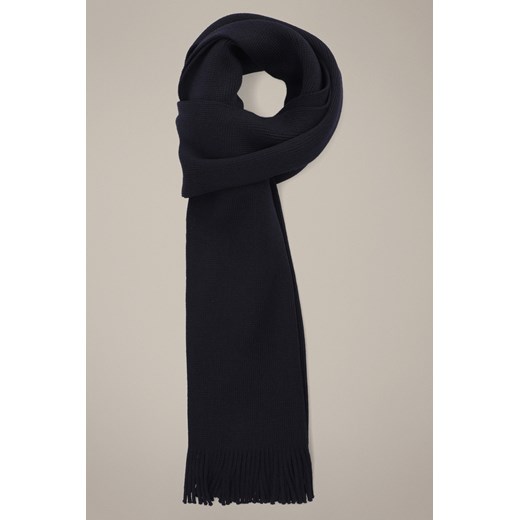 Szal Wełniany Ciemnogranatowy Unisex ze sklepu Lancerto S.A. w kategorii Dodatki męskie - zdjęcie 187346761