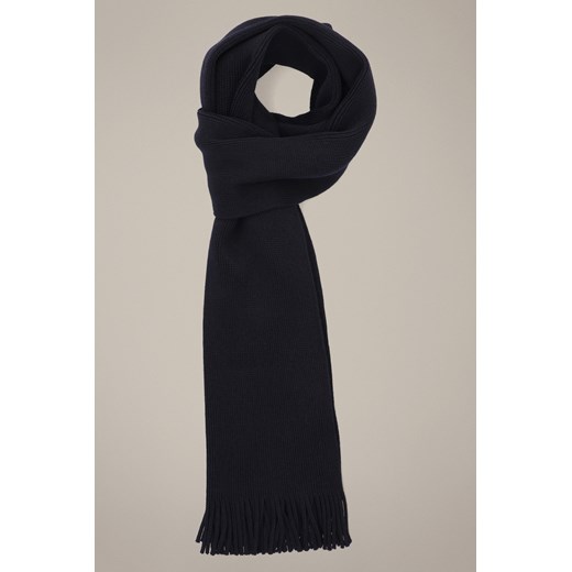 Szal Wełniany Granatowy Unisex ze sklepu Lancerto S.A. w kategorii Dodatki męskie - zdjęcie 187346774