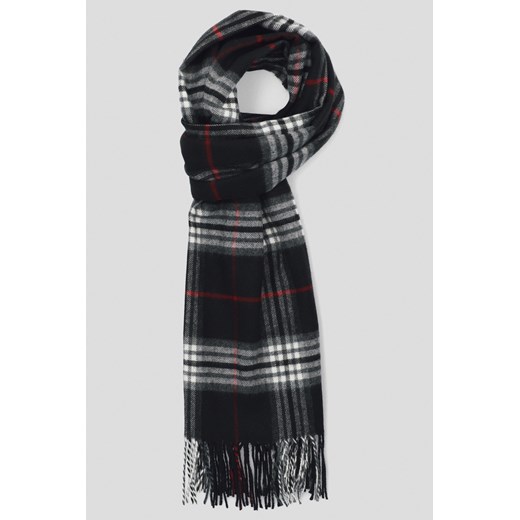 Szal Czarno-Szary w Kratę ze sklepu Lancerto S.A. w kategorii Dodatki męskie - zdjęcie 187346780