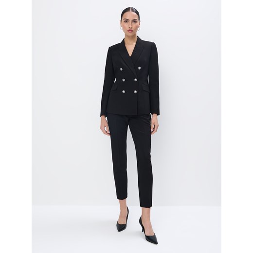 Mohito - Czarne spodnie cygaretki - czarny ze sklepu Mohito w kategorii Spodnie damskie - zdjęcie 187346813