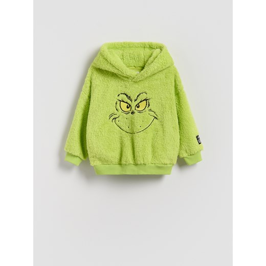 Reserved - Świąteczna bluza Grinch - zielony ze sklepu Reserved w kategorii Bluzy chłopięce - zdjęcie 187347050