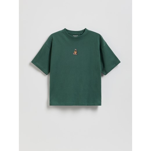 Reserved - T-shirt z nadrukiem - zielony ze sklepu Reserved w kategorii T-shirty chłopięce - zdjęcie 187347063