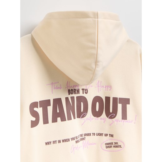 Reserved - Bluza z nadrukiem - kremowy Reserved 158/164 (12-13 lat) Reserved