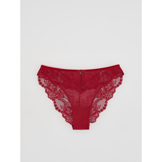 Reserved - Koronkowe majtki figi - czerwony ze sklepu Reserved w kategorii Majtki damskie - zdjęcie 187347381