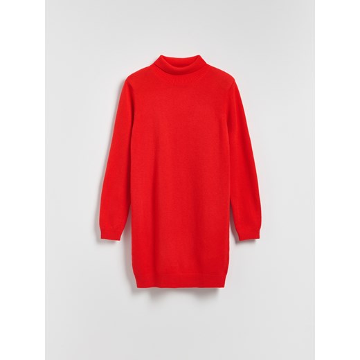 Reserved - Sukienka z wełny merino - czerwony ze sklepu Reserved w kategorii Sukienki - zdjęcie 187347383