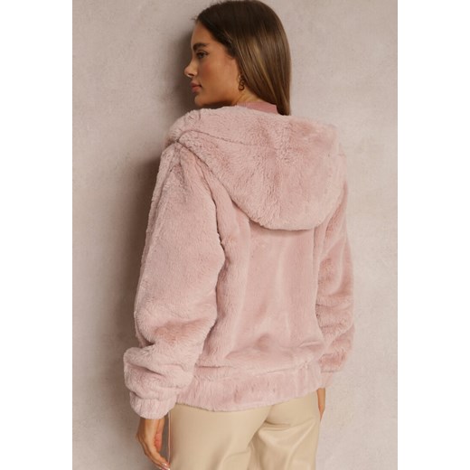 Jasnoróżowa Kurtka Futerko Teddy Oversize Fofana Renee L renee.pl