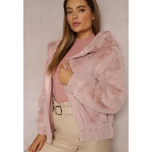 Jasnoróżowa Kurtka Futerko Teddy Oversize Fofana Renee L renee.pl