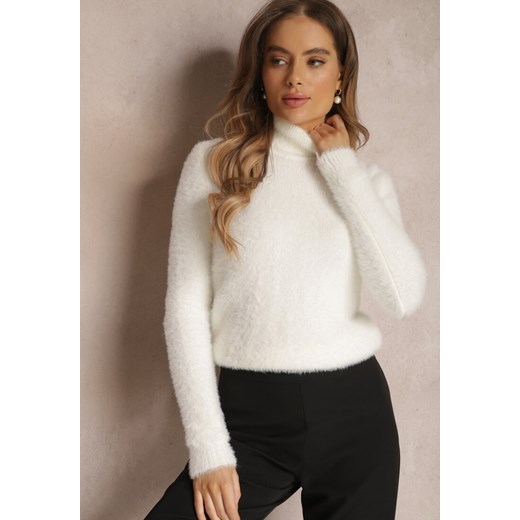 Biały Golf Wełniany Cheki Renee M renee.pl