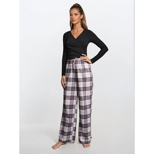 Sinsay - Spodnie od piżamy w kratę - różowy Sinsay L Sinsay