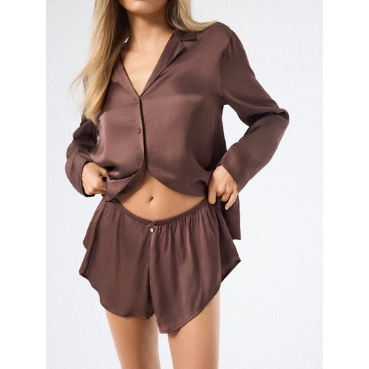 Mohito - Czekoladowa góra od piżamy - ciemnobrązowy ze sklepu Mohito w kategorii Piżamy damskie - zdjęcie 187349161