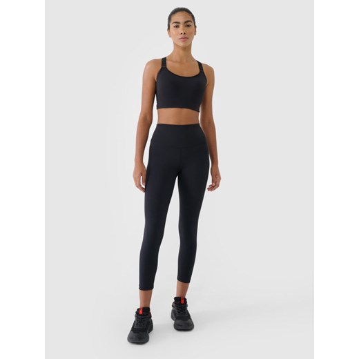Damskie legginsy treningowe 4F 4FWMM00TFTIF413 - czarne ze sklepu Sportstylestory.com w kategorii Spodnie damskie - zdjęcie 187349614