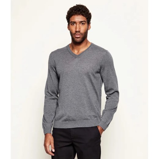 BOSS BLACK Wełniany sweter Melba-P | Slim Fit ze sklepu Gomez Fashion Store w kategorii Swetry męskie - zdjęcie 187349763