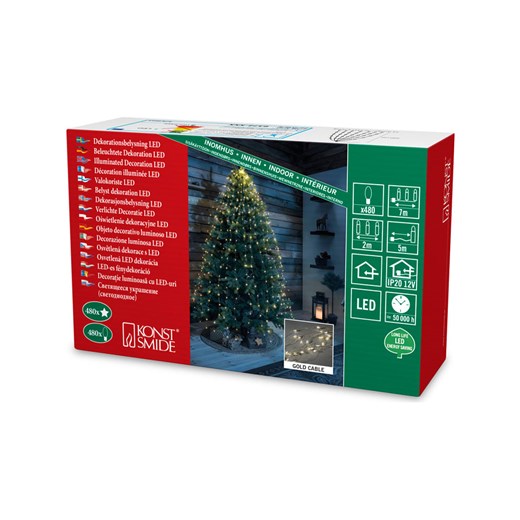 Konstsmide Łańcuch świetlny LED w kolorze ciepłej bieli - dł. 7 m ze sklepu Limango Polska w kategorii Oświetlenie - zdjęcie 187350801