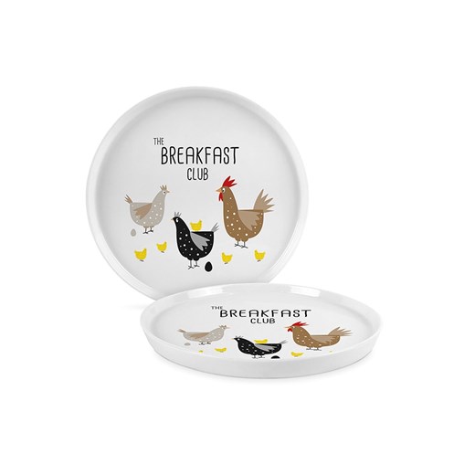 ppd Talerz deserowy &quot;Breakfast Club&quot; w kolorze białym - Ø 21 cm ze sklepu Limango Polska w kategorii Naczynia - zdjęcie 187350862