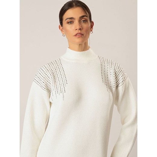 APART Sukienka dzianinowa w kolorze kremowym 44/46 wyprzedaż Limango Polska