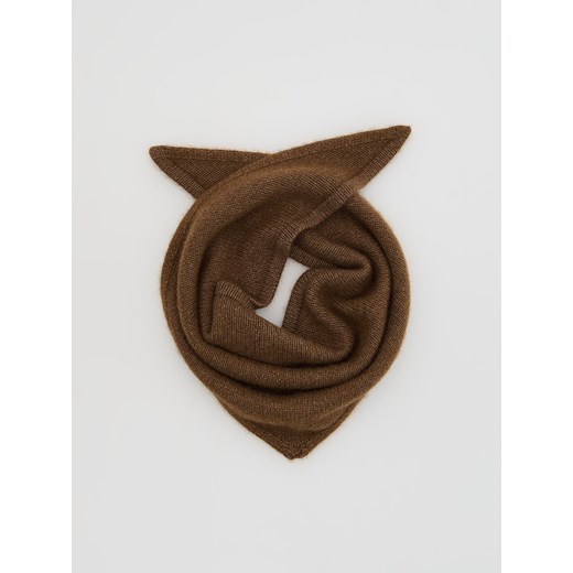 Reserved - Szal z wełną i kaszmirem - brązowy ze sklepu Reserved w kategorii Szaliki i chusty damskie - zdjęcie 187351743