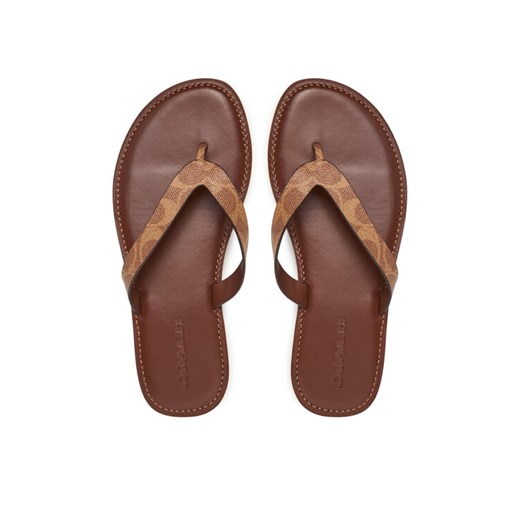 Japonki Coach Brianna CZ371 Brązowy ze sklepu eobuwie.pl w kategorii Klapki damskie - zdjęcie 187352212