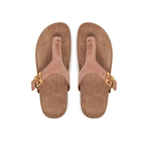 Japonki Tory Burch 150910 Beżowy ze sklepu eobuwie.pl w kategorii Klapki damskie - zdjęcie 187352214