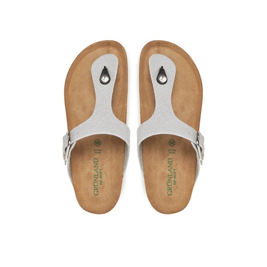 Japonki Grünland Sara CC0112 Srebrny ze sklepu eobuwie.pl w kategorii Klapki damskie - zdjęcie 187352252