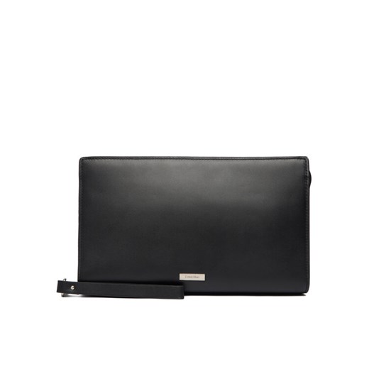 Kosmetyczka Calvin Klein Plaque Wash Bag LV04D1109G Czarny ze sklepu eobuwie.pl w kategorii Kosmetyczki - zdjęcie 187352260