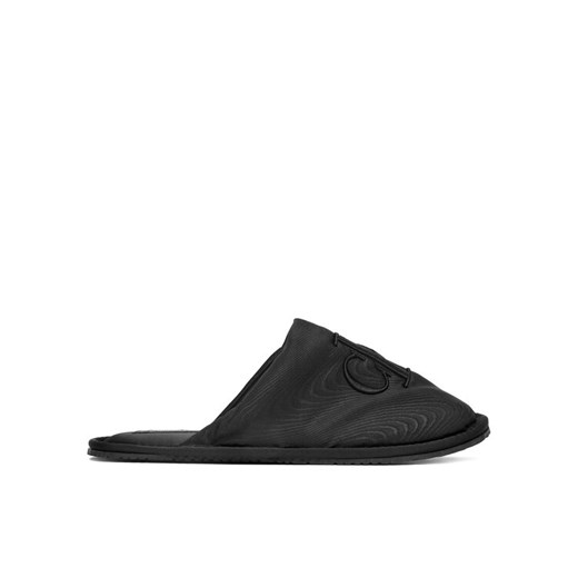 Kapcie Calvin Klein Jeans Slipper Satin Moire YW0YW02053 Czarny ze sklepu eobuwie.pl w kategorii Kapcie damskie - zdjęcie 187352261