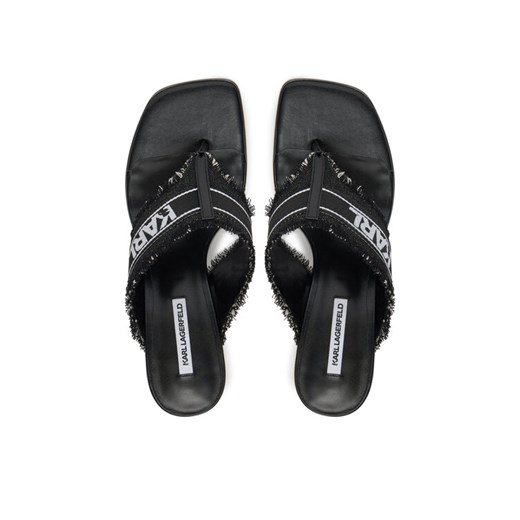 Japonki KARL LAGERFELD Panache II KL30104 Czarny ze sklepu eobuwie.pl w kategorii Klapki damskie - zdjęcie 187352300