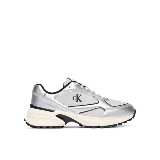 Sneakersy Calvin Klein Hike Runner Laceup Mesh Mix Met YM0YM01402 Srebrny ze sklepu eobuwie.pl w kategorii Buty sportowe męskie - zdjęcie 187352313